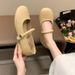 Round-toe, Shallow-cut, Vintage Versatile Women's Shoes That Pair Well With Skirts, Chunky Heel Mary Jane Shoes, 2026_vogvips.com