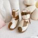 Autumn Winter New Sheepskin For Women, Warm Waterproof Thickened Wool, Ethnic Style Snow Boots With Cotton_vogvips.com