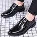 2024 Men's Business Casual Wedding Youth Dating Lace-up Trendy Leather Shoes Non-slip Wear-resistant Lightweight_vogvips.com