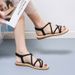 2023 New Fashion Summer Flat Beach Comfortable Roman Large Size Women's Sandals Slip-On_vogvips.com