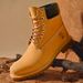 European Warm Series Same Style Ins Yellow Autumn Winter Fleece Lined High Top Men Martin Men's Couple Cotton Shoes Work Boots_vogvips.com