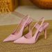 Pink Pointed Toe Women's High Heels Sandals With Mueller Temperament Single Shoes, New High Heel, Elegant Toe Fashion Exquisite Versatile_vogvips.com