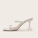 A Slip On Square Head Crystal Glass With High Heels New Temperament Sandals_vogvips.com