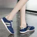 Blue Sports Summer New Round Head Color Matching Sneakers Lace-up Soft Sole Anti-slip Wear-resistant Flat Shoes_vogvips.com