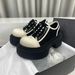 26ss Flower Cross S Derby New Wild Low-top Lace-up Casual Color-blocking Versatile Height-increasing Black And White Bi_vogvips.com