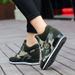 2026 New Women's Camouflage High Top Invisible Wedge Sports Shoes, Casual Lace Up Inner Height Increasing Training Shoes, Anti Slip Walking Shoes_vogvips.com