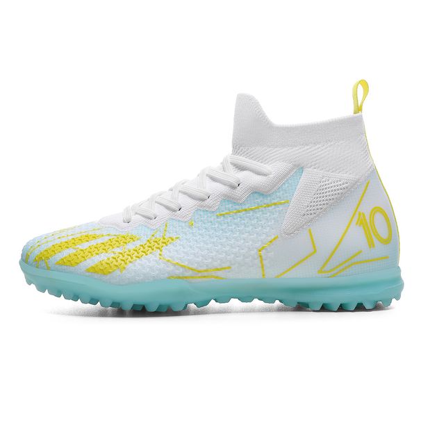 Kids Youth Men’S Football Boots Football Shoes New High-Top AG Long Spikes TF Turf Training Non-Slip Wear-Resistant Competition Soccer Shoes_vogvips.com