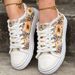Fashion Printed Sun-Flower Strap Casual Shoes_vogvips.com