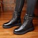 European Warm Series Autumn Winter Cotton Shoes Military Men's Martin Mid-Calf Combat Boots Business_vogvips.com