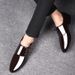 New Pointed Leather For Business Attire, Men's Bright Casual Shoes, Large Wedding Shoes_vogvips.com
