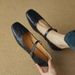 French Style For Spring 2025, New Square Toe Mary Jane Sho, Low Heel Flat Bottom Casual High Heels, Women's Single_vogvips.com