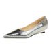 7200 French Retro Banquet Pointed-toe Wedge Women's With Metallic Finish, Elegant Hand-grained Texture, Comfortable And_vogvips.com