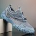 Men's Breathable Mesh Slip-On Sneakers With Rubber Sole For Summer Casual Wear, Lightweight And Comfortable Round Toe Shoes_vogvips.com