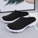 Summer Women's Sports Slippers, Lazy Mesh Surface, Breathable Half Trailer, Casual Walking Shoes, Large 628 84B_vogvips.com