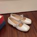 French Square Head Single Shoes Women's Spring Bow Rhinestone Word With Flat Soft Sole Evening Breeze Mary Jane Shoes_vogvips.com