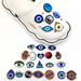 16 Sets Of Cartoon Evil Eyes Shoes Floral Decorative Buckle Personalized DIY Student Garden Shoe Buckle Accessories_vogvips.com