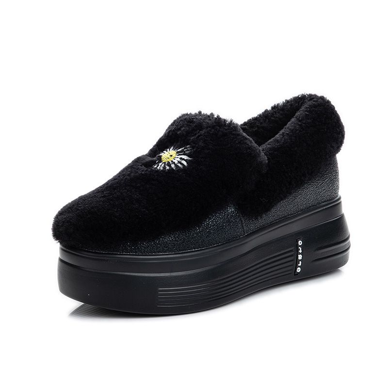 Women's Shoes High Heeled Shoes With Plush Cotton Snow Boots For Women, Outdoor Shoes, High Heeled Shoes, Sheep Shearling Insoles_vogvips.com