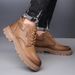 New Leather Spring Men's Shoes High-top Men's Heightening Tooling Martin Boots_vogvips.com