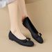 Flat Single Shoes Female Summer Shallow Mouth Fairy Style With Skirt Soft Leather Beanie Shoes Large Size Women's Shoes_vogvips.com