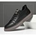 Cowhide Men's Shoes Men's Casual Leather Shoes Increase Height Men's Shallow Mouth One-pedal Shoes Men's Soft Leather Board Shoes_vogvips.com