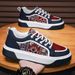 Men's Casual Sneakers Fashion Breathable Low-Top Lace-Up Shoes With Rubber Sole For Daily Wear Thick Soled Sports Trendy Shoes_vogvips.com