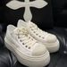 Original Cross Flower High Version S Dark Night Meteor Leather Sneakers Black And White Contrast Casual Board Shoes 25_vogvips.com