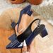 New pointy one-line buckle back empty single chunky heels_vogvips.com