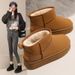 Winter Snow For Women 2024 New Thick-Soled Non-Slip Short Boots With Fleece Lining, Thickened, Warm, Cold-Resistant,_vogvips.com