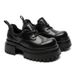 3610 Elevated Derby Thick Sole Men And Women Niche Couple Caual Genuine Leather Functional Style High Street Black_vogvips.com