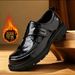 2024 Autumn Winter New Trend Soft Black Thick Sole Breathable Veratile Caual Men' Leather Britih Style Buine_vogvips.com