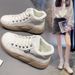 Renben New Large Size Thick-Soled Rocking Versatile Fashion Single High-Top White Casual Women's Shoes_vogvips.com