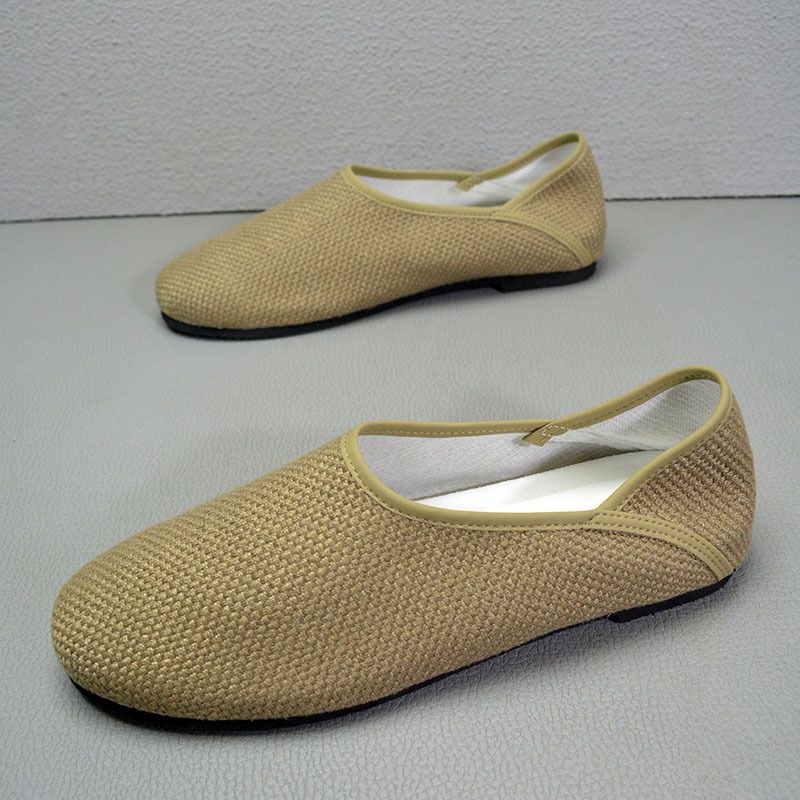 Summer Men's Linen Loafers Slip-On Moccasins Soft Soled Casual Breathable Canvas Shoes Versatile Comfortable_vogvips.com