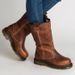 Winter New Style Round Toe PU Flat Edge Women's Plus Size Short Boots 34-43_vogvips.com