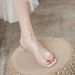 Transparent High-heeled Shoes 2024 New Summer Versatile Women, Chunky Heel Fashion One-strap Sandals For Women_vogvips.com