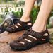 2025 Men's New Hollow Sandals Comfortable And Breathable Casual Summer Outdoor Beach Water Shoes_vogvips.com