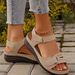New Summer Women's Slope Heel Thick Sole Casual Solid Color Velcro One Line Sandals_vogvips.com