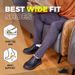 Fitville Men'S Leather Wide Width 2E Slip-On Casual Shoes Lightweight For Swollen Feet With Arch Support Pain Relief_vogvips.com