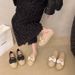 Evening Wind Single Shoes Women's Spring One-pedal Loafer Fisherman Shoes Thick-soled Breathable Mesh Doudou Shoes_vogvips.com