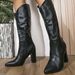 666-13 Women's Long Boots Pointed Toes, Thick High Heels, With A Comfortable, Warm, And Elegant Zipper At The Back_vogvips.com
