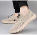 Men's Shoes Solid Color Round Head Low-top Mesh Casual Shoes Men's Elastic Band Sports Shoes_vogvips.com