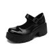 Mary Jane For Women, Plus Size, 2025 Spring New Style, Small Leather Shoes, Heel, Thick Sole, Versatile With Skirts,_vogvips.com