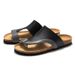 RUIZUSTOCK Cork Flip-Flops Korean Style Men's Trendy Sandals Youth Student Beach Shoes Toe Post_vogvips.com