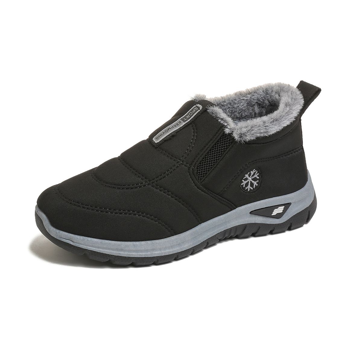 Women's Winter Fleece Lined Slip-On Shoes - Warm, Non-Slip, Waterproof & Oil-Resistant Comfortable Casual Shoes For Women_vogvips.com