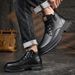 New Leather Spring Men's Shoes High-top Men's Heightening Tooling Martin Boots_vogvips.com
