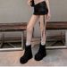 Height-Increasing Autumn Winter Fleece-Lined Snow Women's 2025 New Furry Warm Cotton Shoes Thick-Soled Short Boots Women_vogvips.com