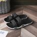 Summer One-piece Cool Slippers For Home Use, Indoor Bathing, Anti Slip, Thick Soled Men's Outerwear_vogvips.com