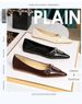French-style Shallow Casual Versatile Flat Leather With Buckle And Pointed Toe, Slimming Women's Summer Shoes_vogvips.com