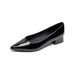 Pointed Single Shoes Women's Light Mouth Thick Heel High Heels One Pedal Black Commuter Work Shoes_vogvips.com