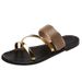 2025 New Large Size Casual Women's Round Head One Line Water Diamond Flat Bottom Slippers_vogvips.com