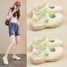 Ins Korean Style New Velcro Dad Shoes For Women 2025 Hollow Summer Student Casual Mesh Breathable XQ-K07_vogvips.com